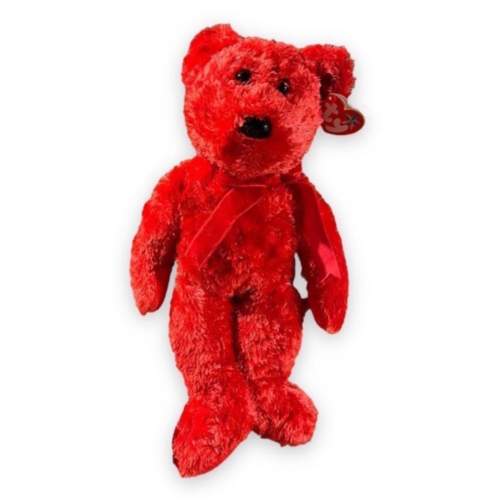 Vintage 2001 Ty Beanie Babies The Beanie Buddies Sizzle Valentines Day Bear 14”